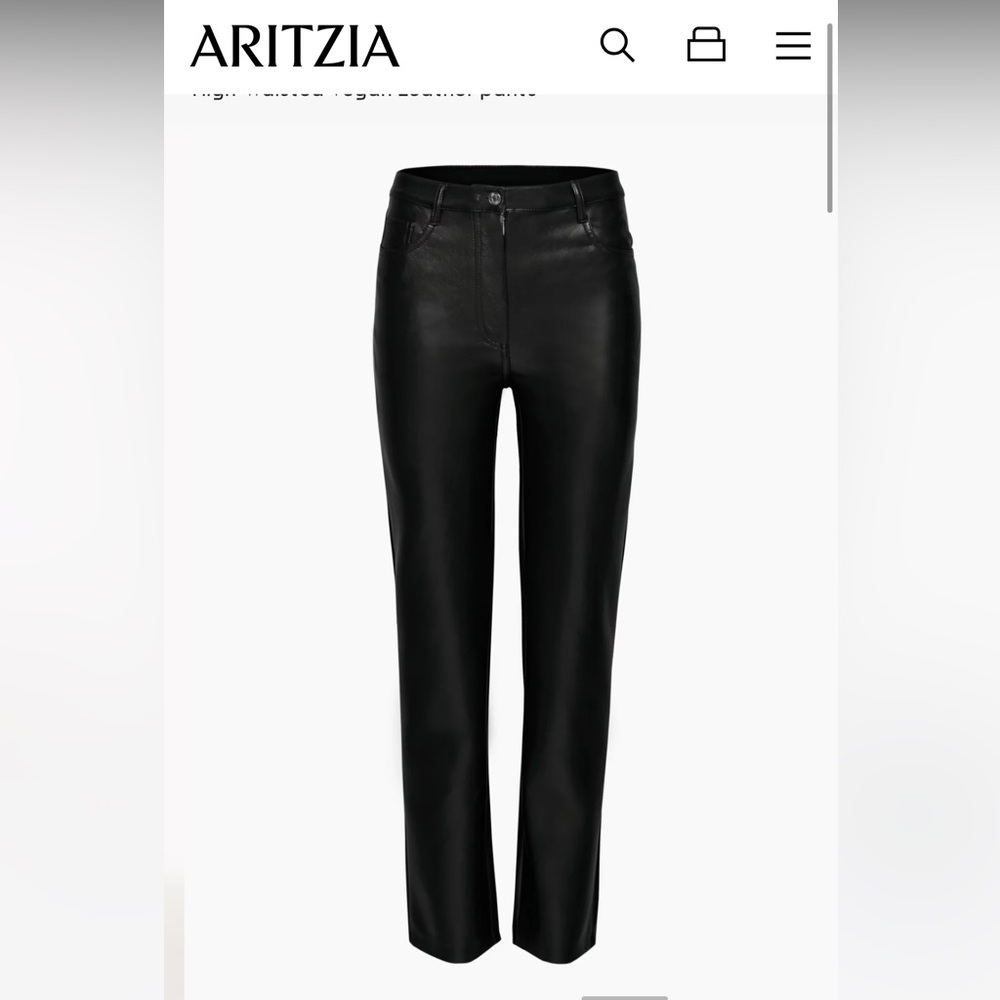 Size 6 black Artizia Melina Leather Pant